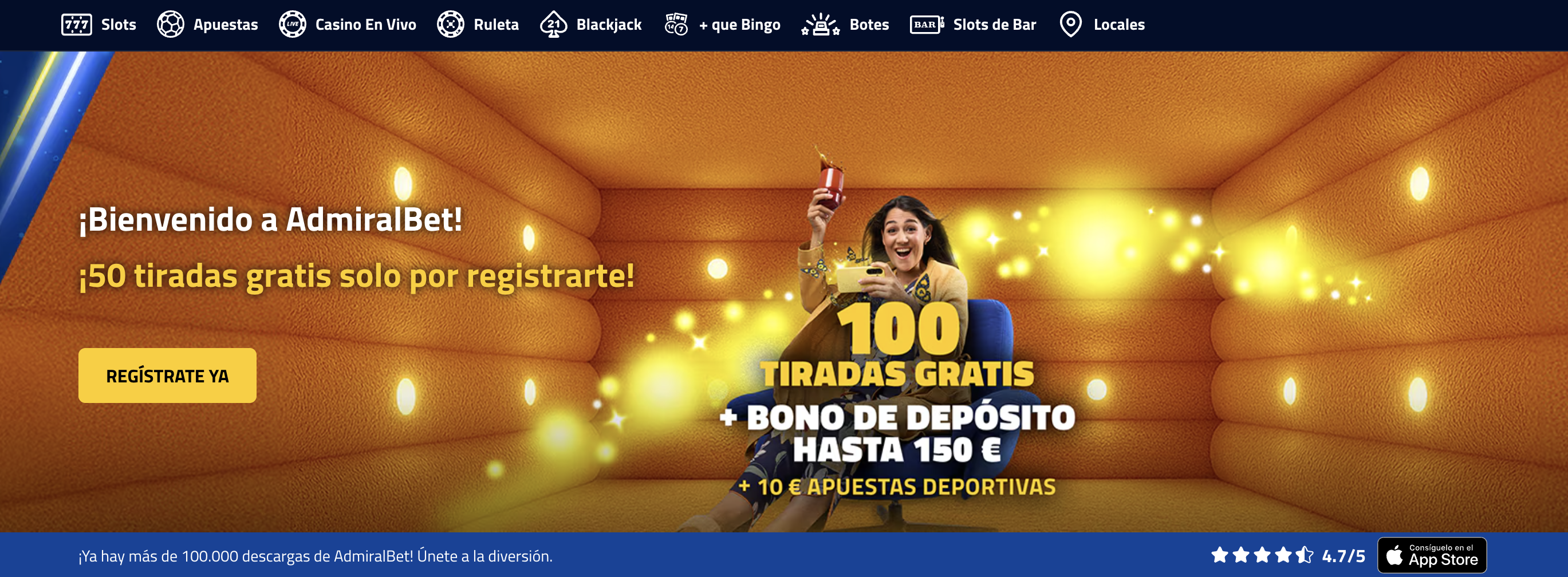 AdmiralBet Casino – Bono de Bienvenida